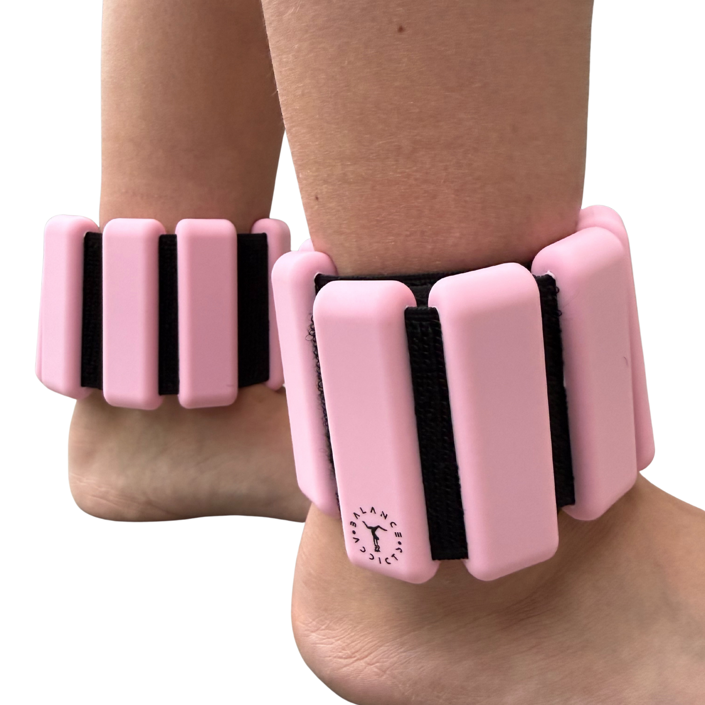 pink gymnastics ankle weights by balance addicts