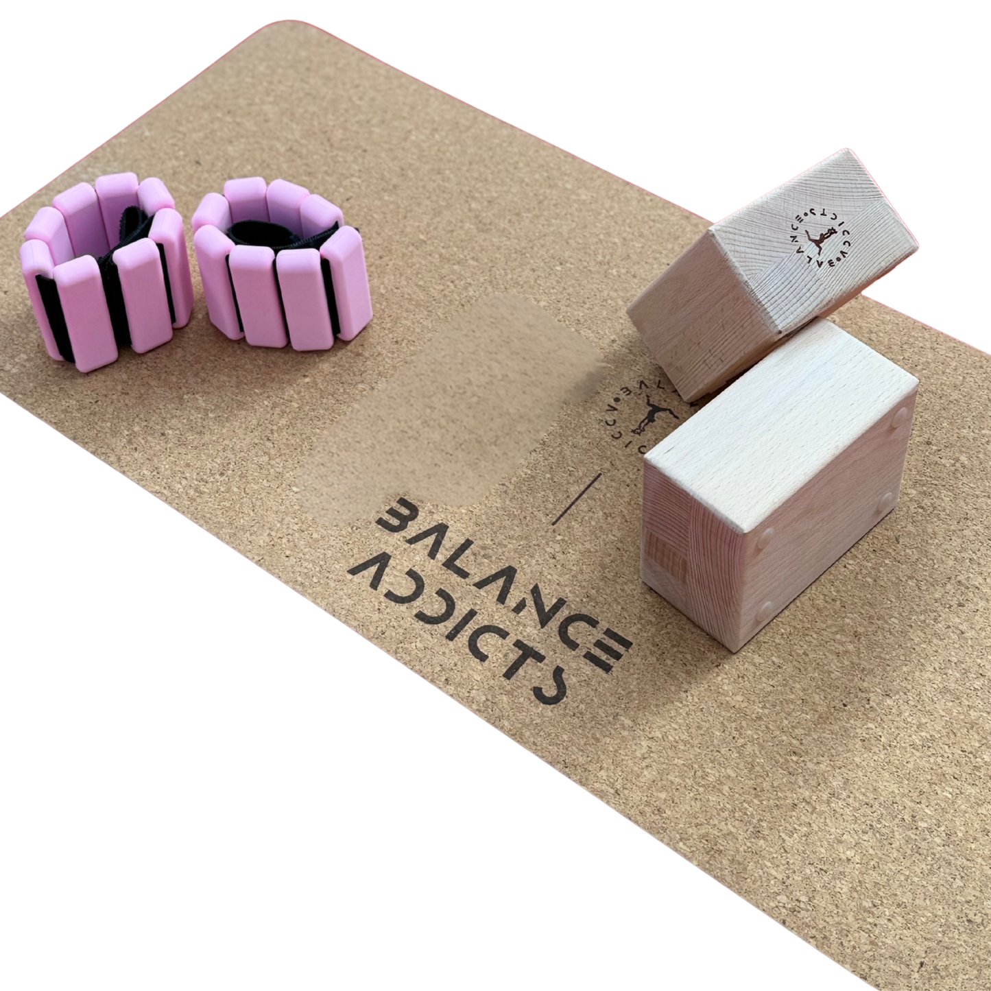 gymnastics bundle, ankle weights, handstand blocks, balance base