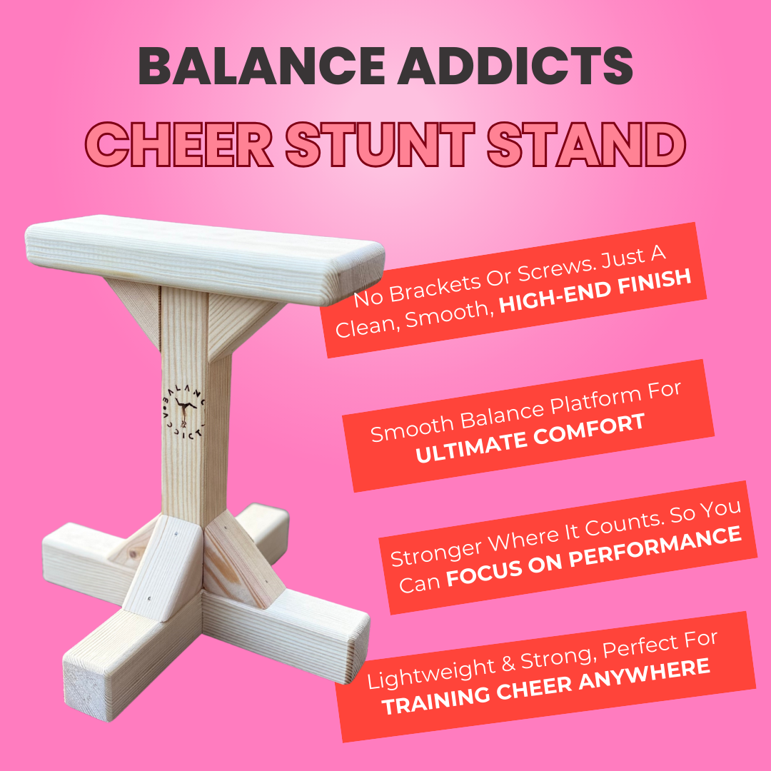 cheer stand for flyers by balance addicts