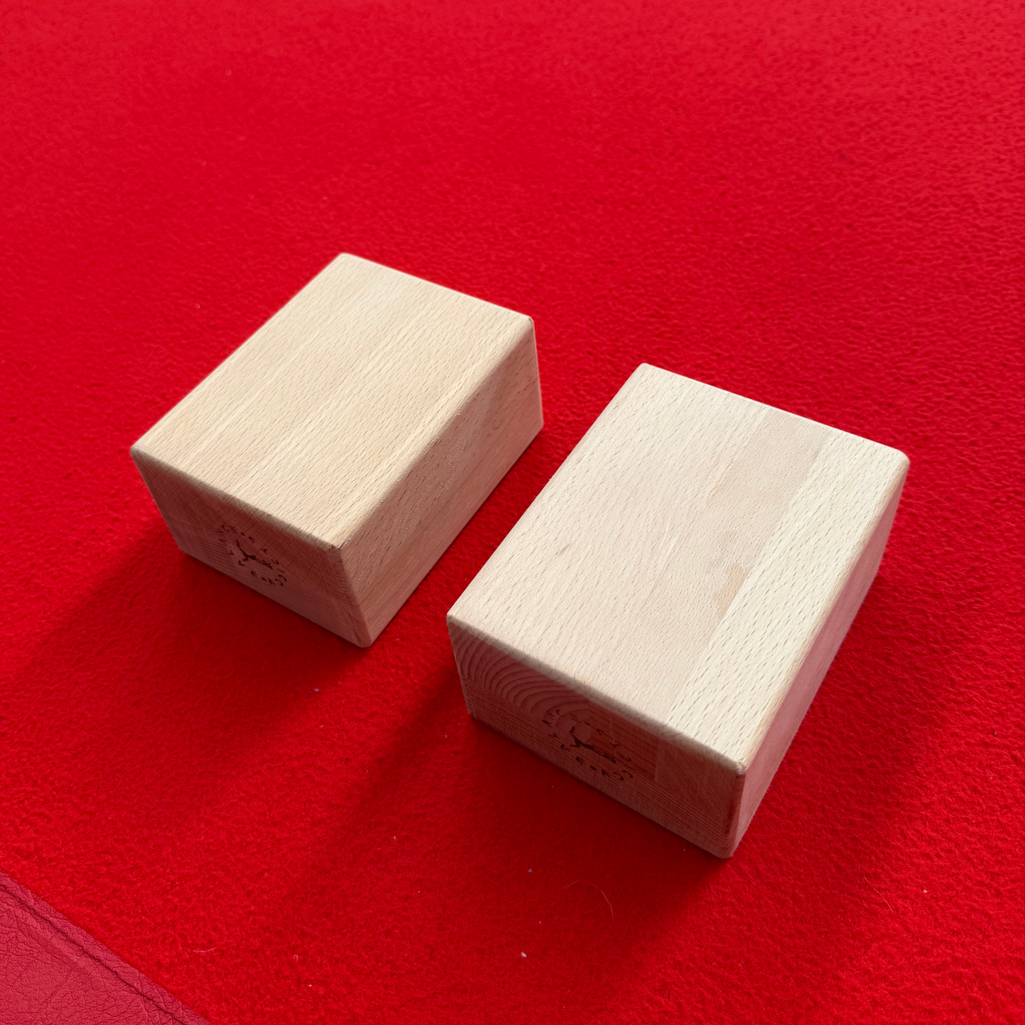 pair of wooden gymnastics handstand blocks