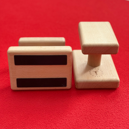 nonslip handstand blocks with raised hand grips
