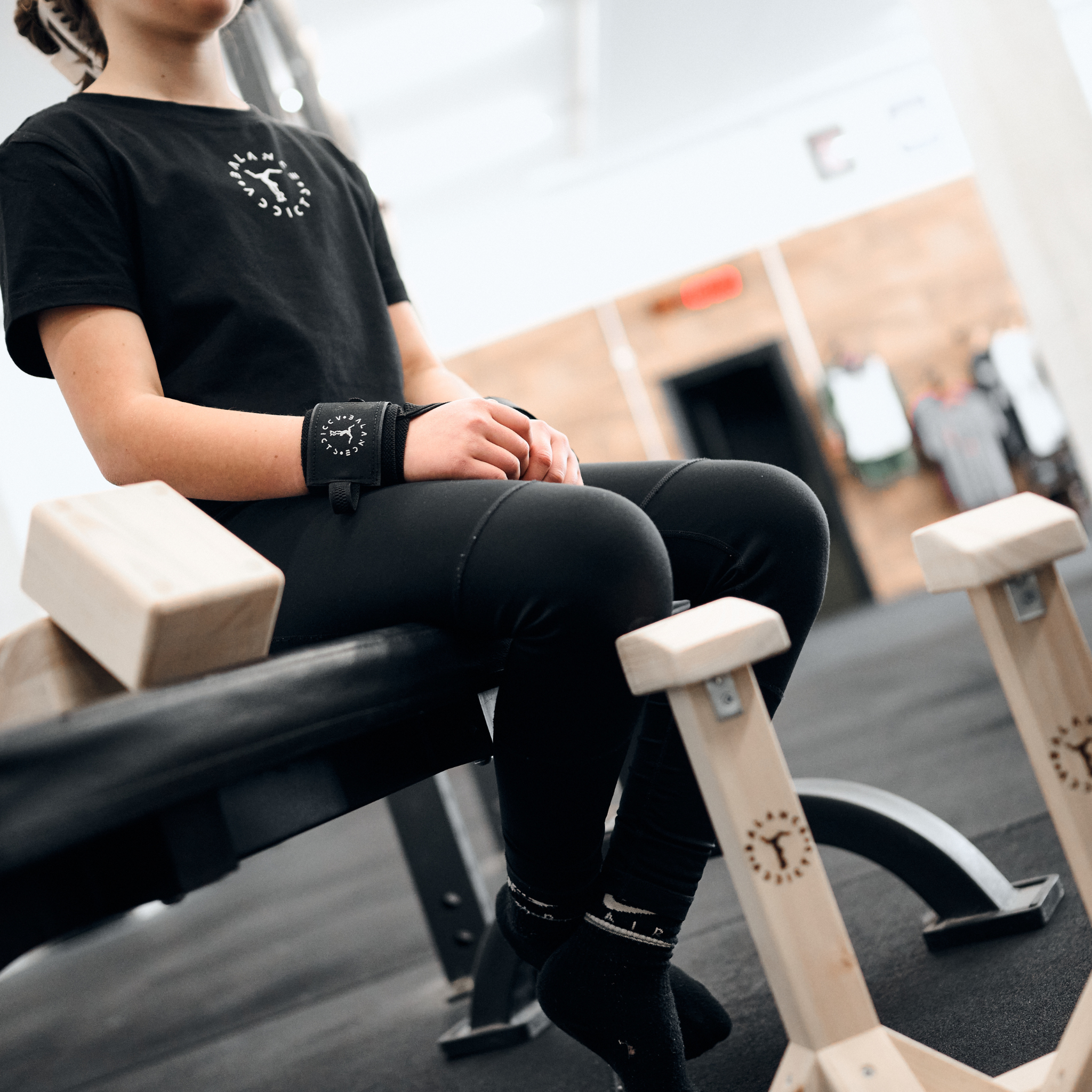 girl with gymnastics equipment