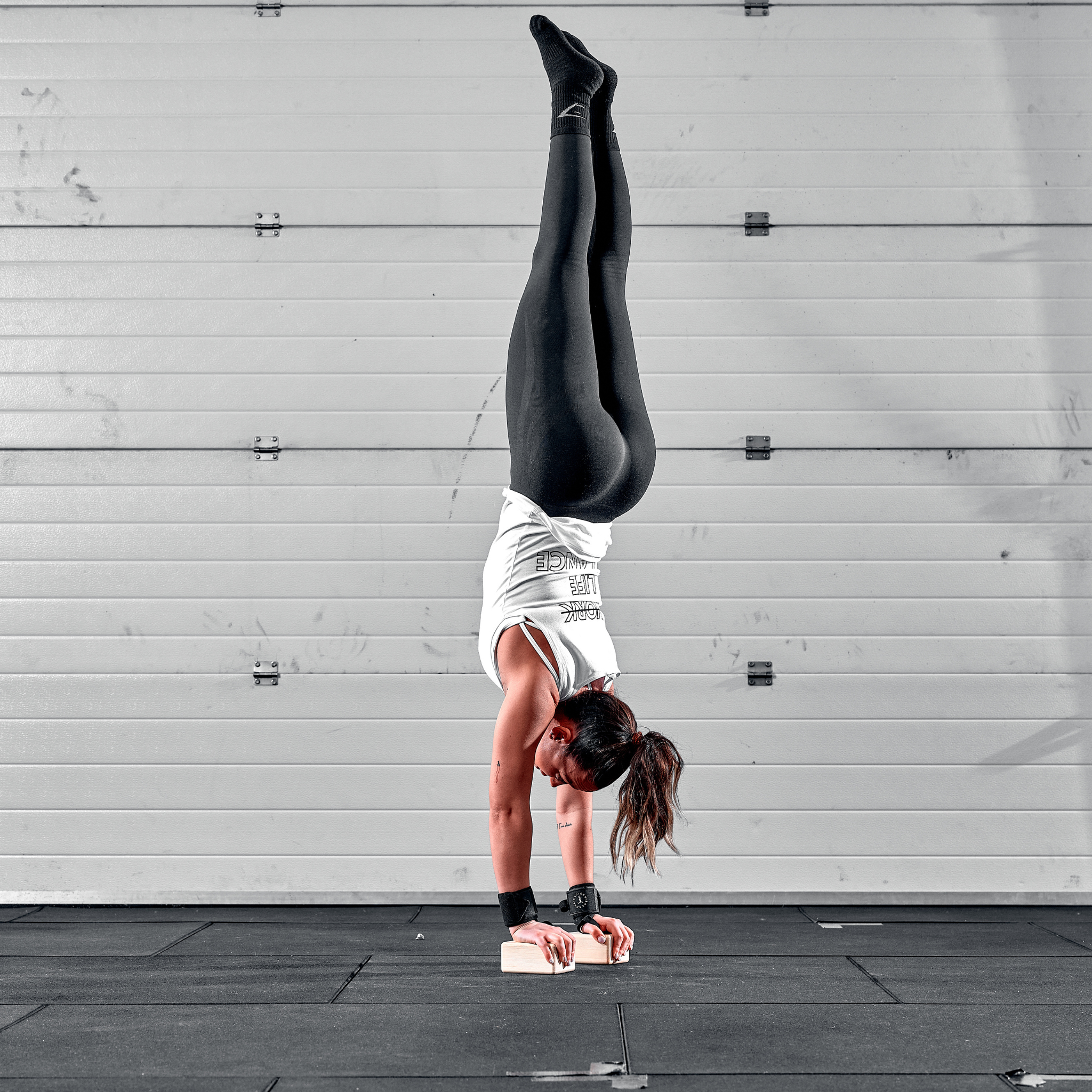 handstand on blocks