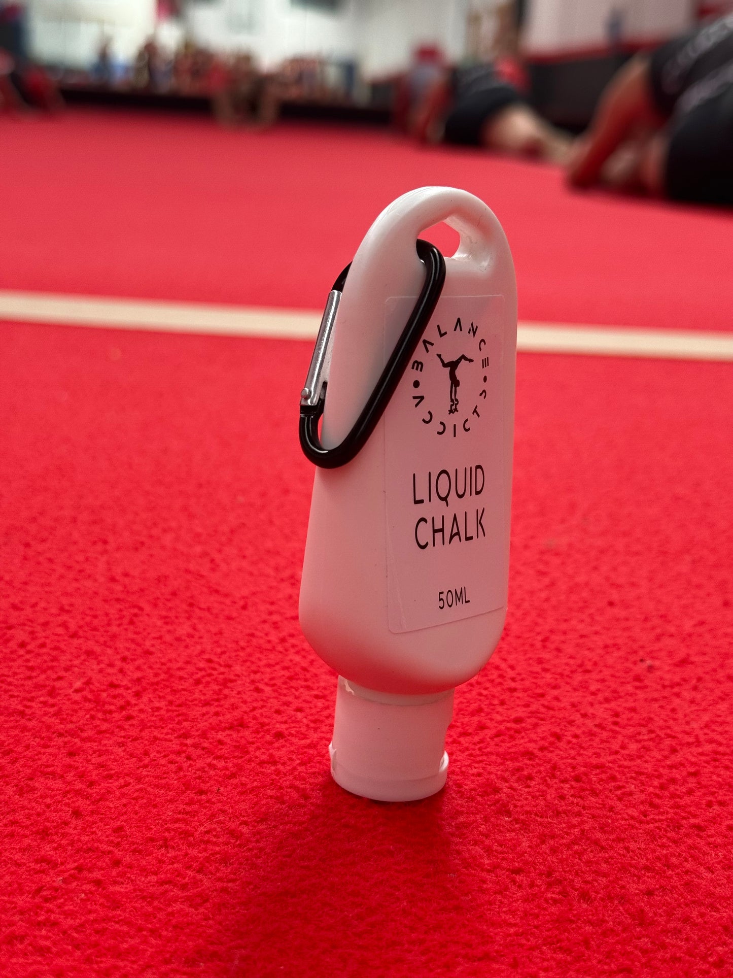 50ml liquid travel chalk for gymnasts with carabiner clip