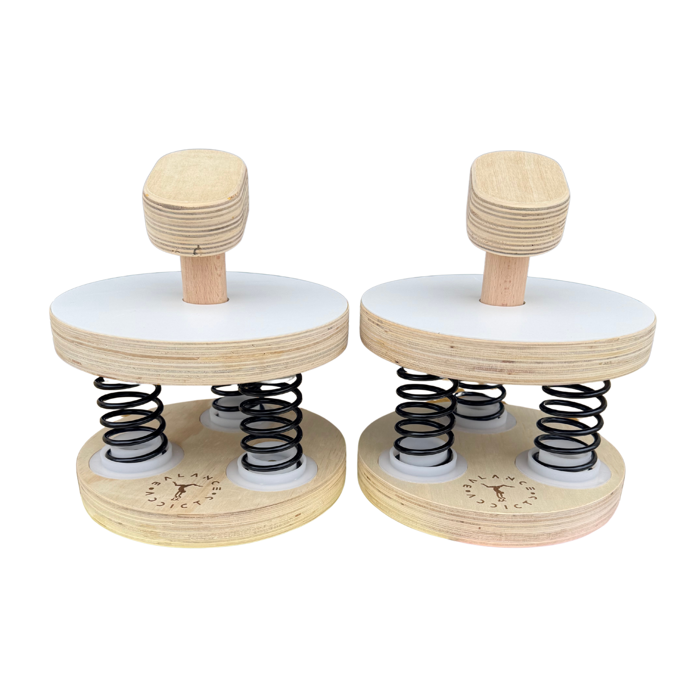white gymnastics wobble blocks by balance addicts