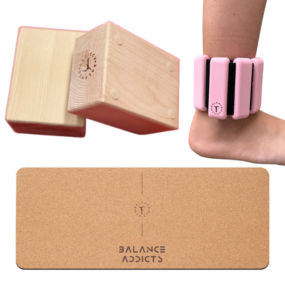 gymnastics starter set handstand blocks, ankle weights balance base