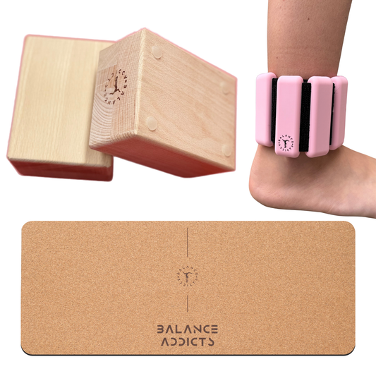 gymnastics starter set handstand blocks, ankle weights balance base