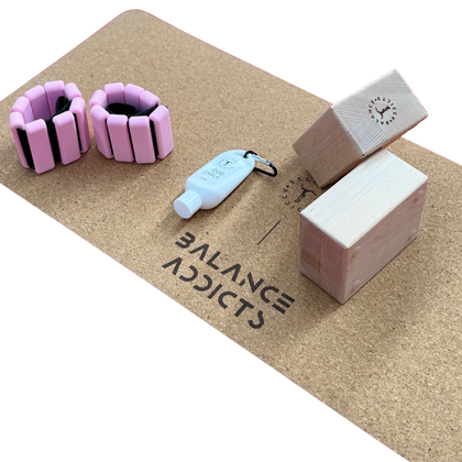 handstand starter bundle. Handstand blocks, ankle weights, balance base & liquid chalk
